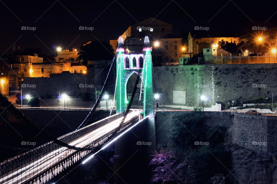 the bridge lights from constantine city
