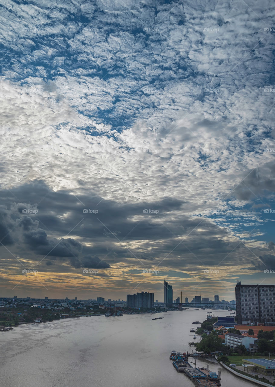 River view of Bangkok Thailand