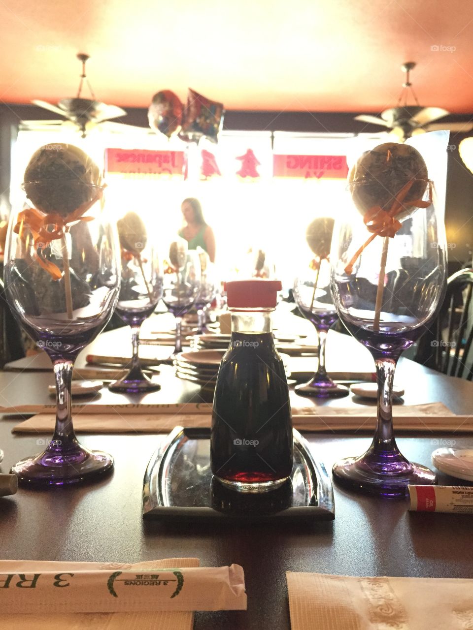 Batchelotette party. Decor from the end of the table