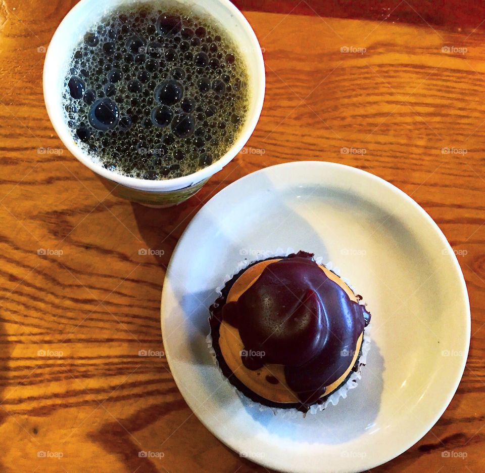 Cupcake and coffee