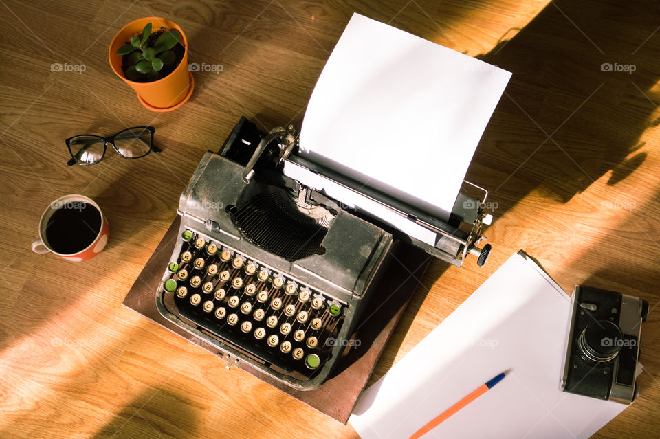 Old typewriter for writers