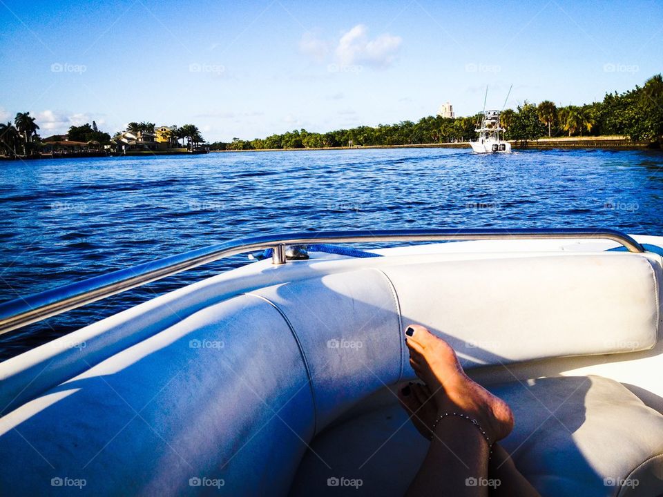 On a boat