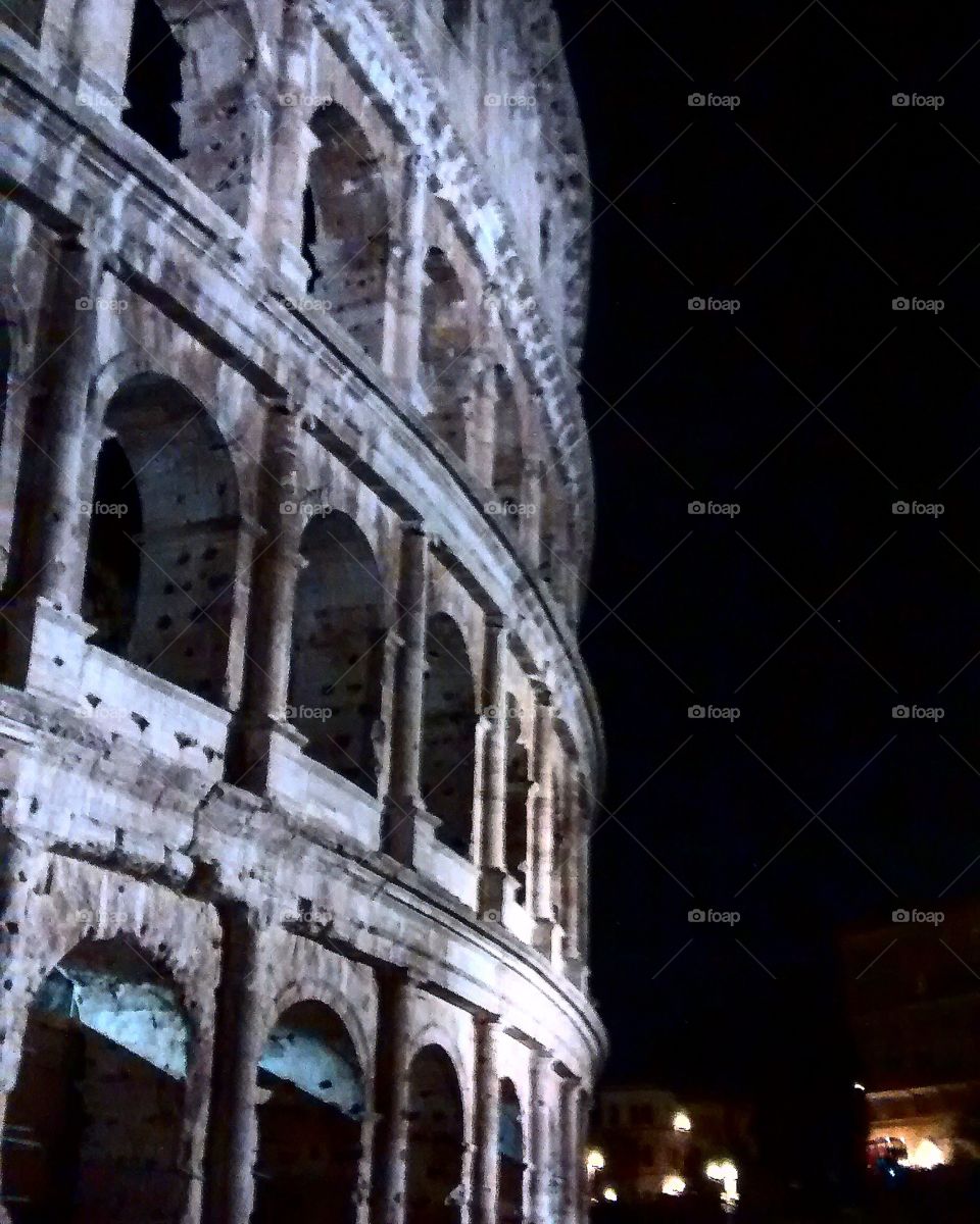 Coliseum at night. Coliseum at night, in rome