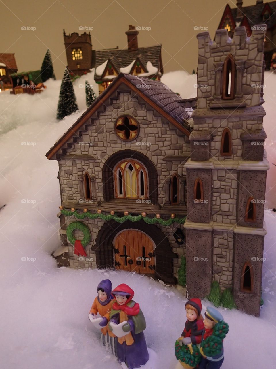 A pleasant scene from a Christmas Village. 