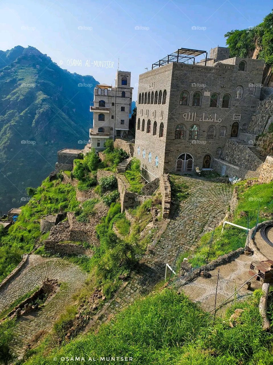 A very beautiful picture, and there is no better picture than it. There is no better picture of green herbs and colorful, red and white roses than it. Glory be to God, the natural and picturesque view, and there is no more wonderful picture than it.