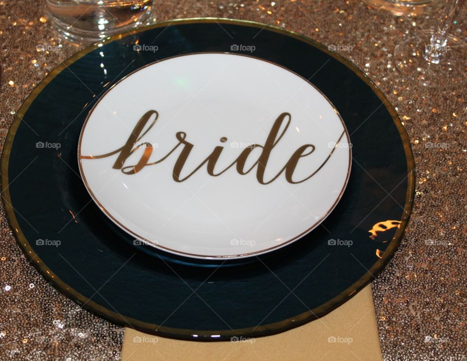 wedding plate for the bride
