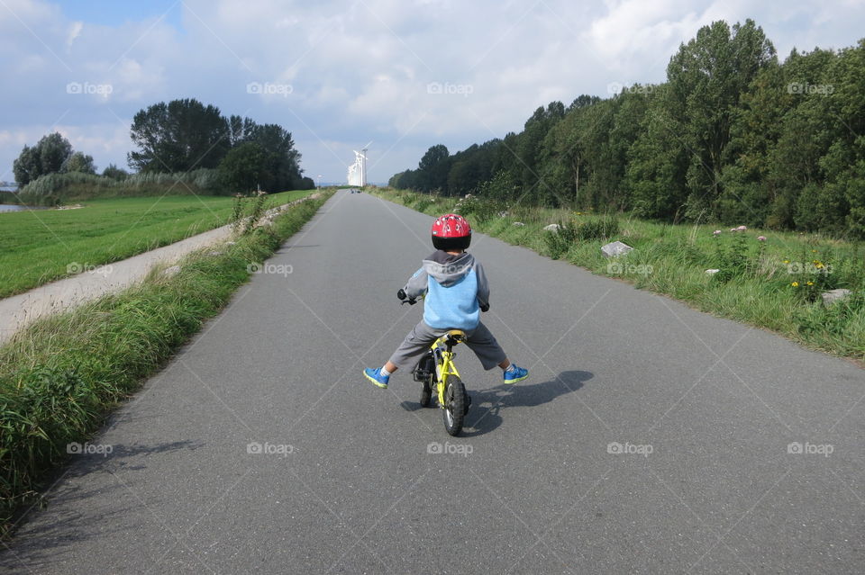 Child with a bike