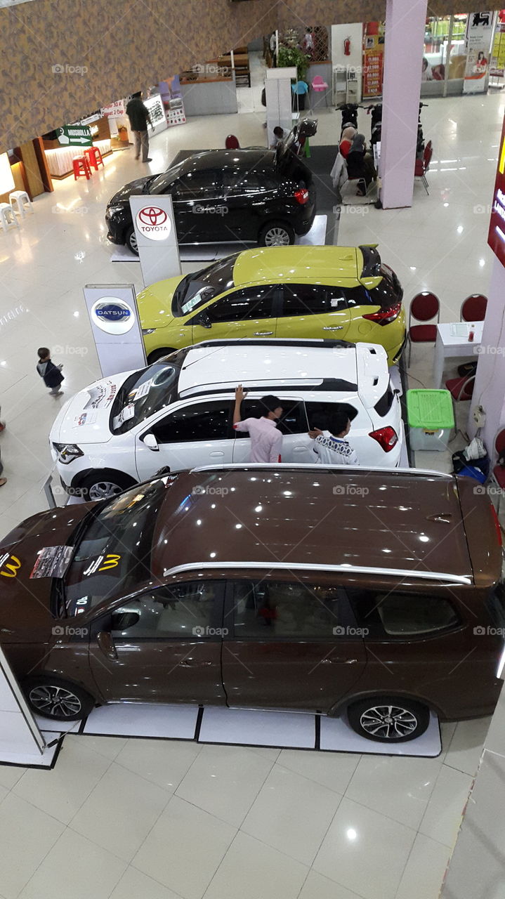 Car exhibition in mall