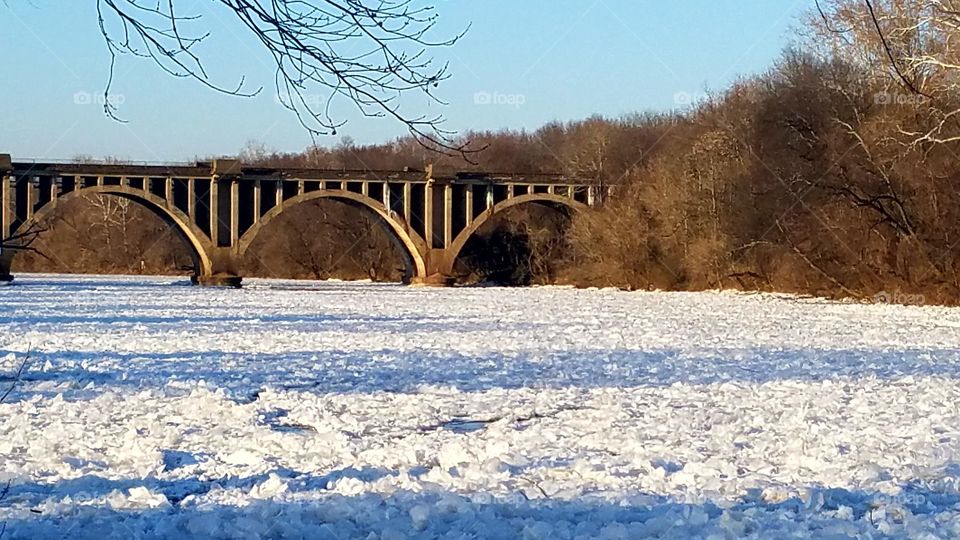 icy river