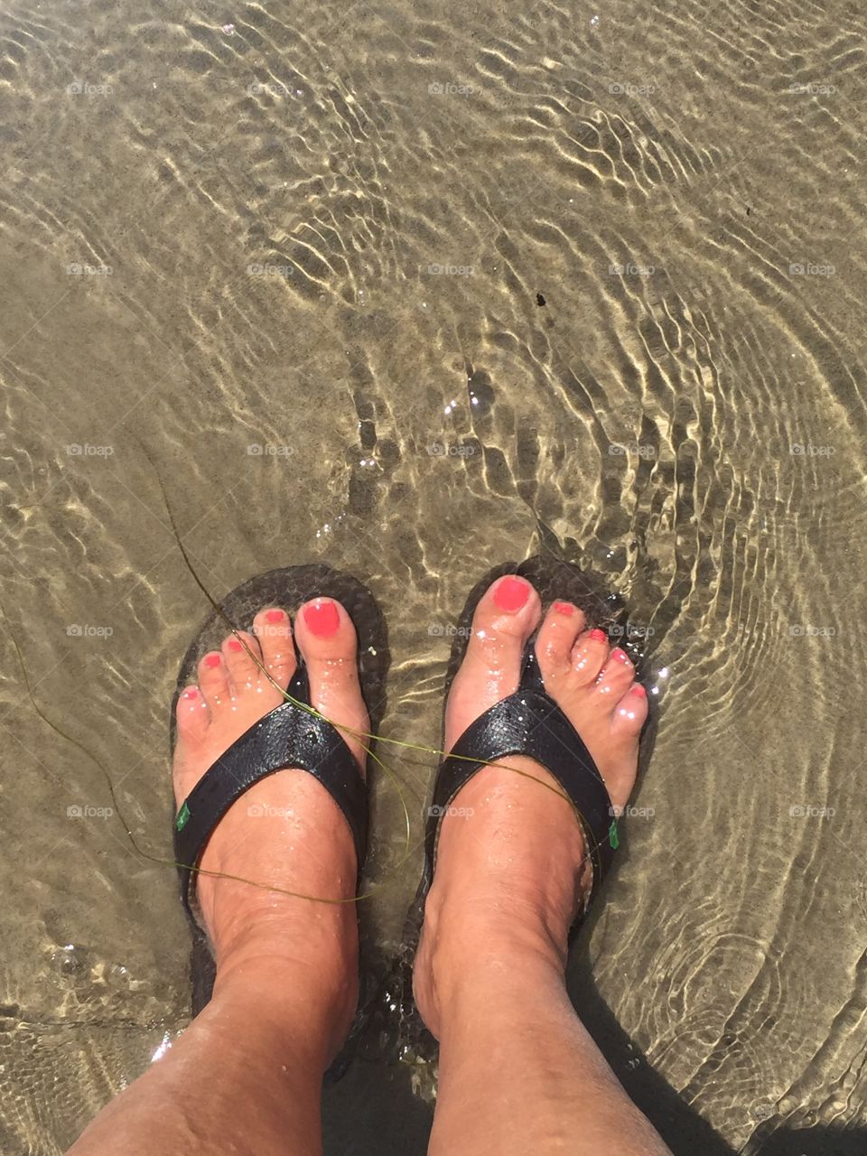 Enjoying the ocean through my toes