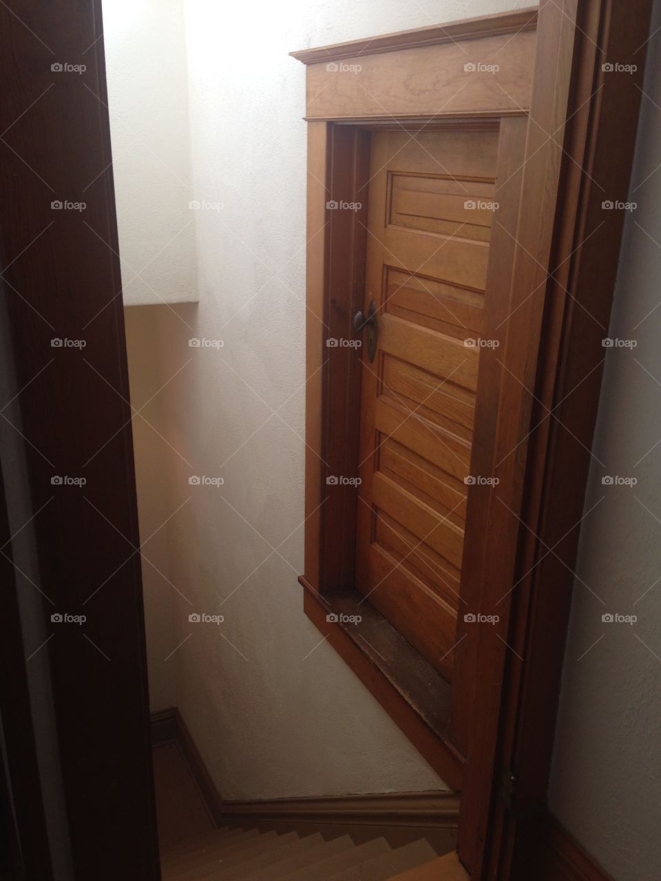 Door in stairwell Edwardian home