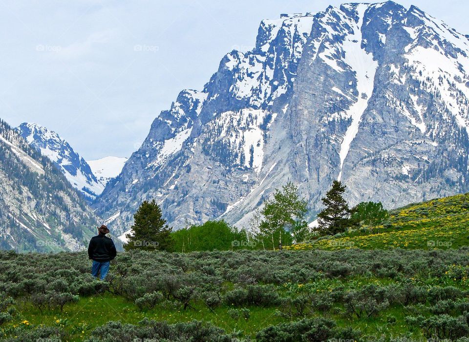 Hiker in Grand Teton National Park