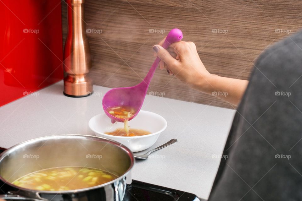 preparing the dishes