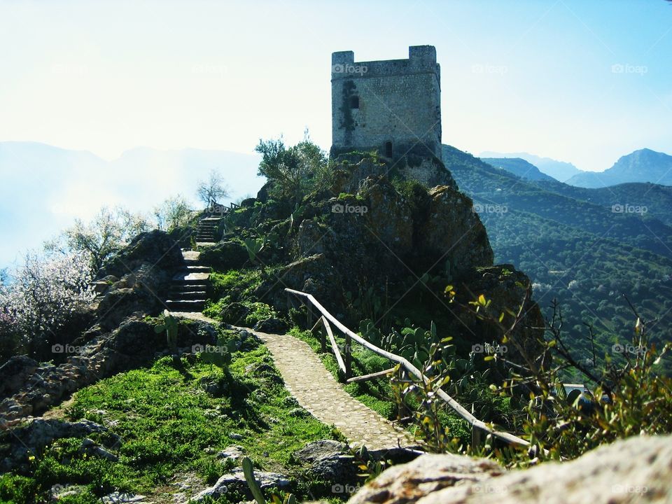 A drive up narrow windy roads in Zahara yielded a beautiful view of this castle.