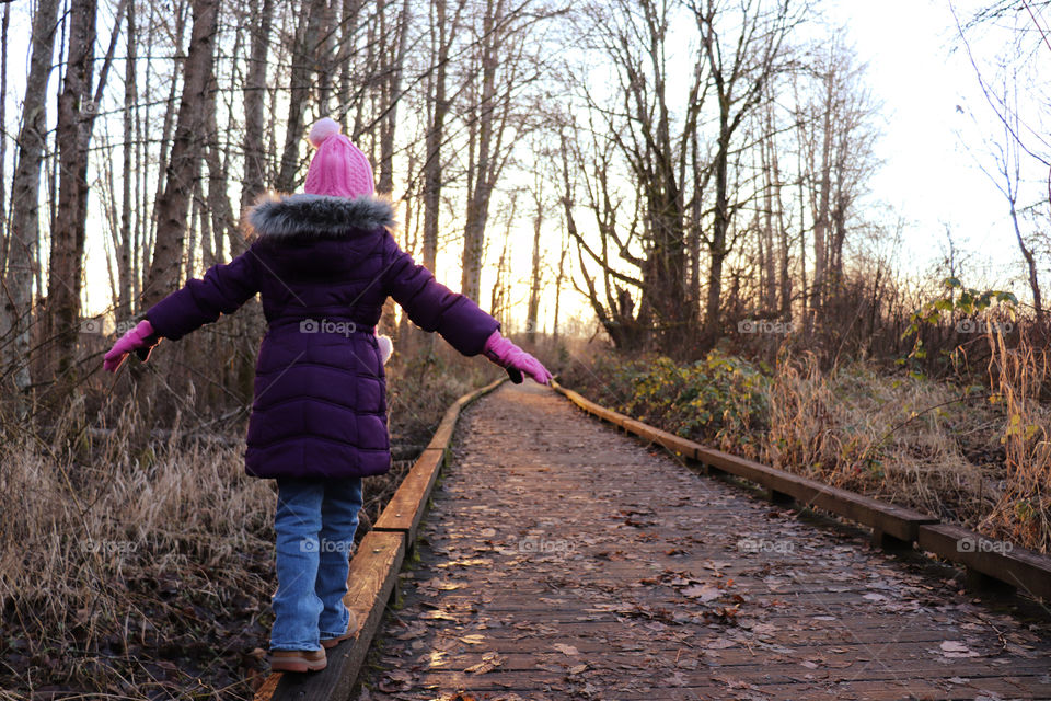 Hiking at Nisqually Refuge near Yelm,  Washington state