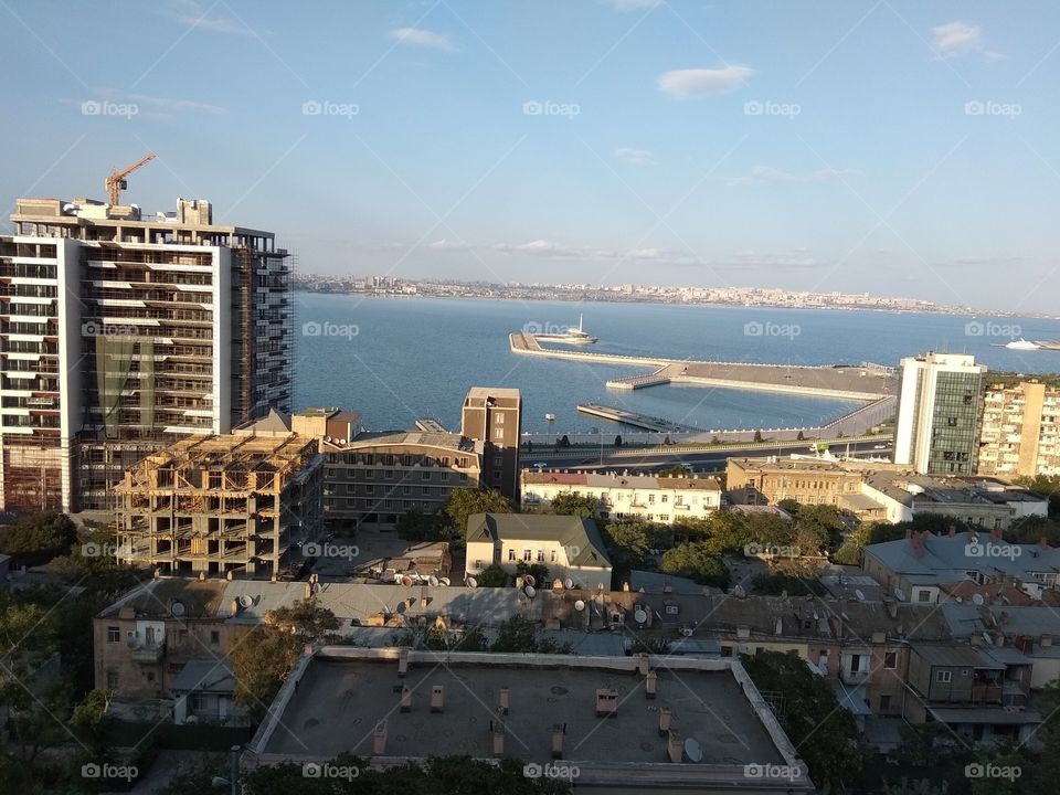 Azərbaycan Xəzər dənizi sema bina Bayıl sahil