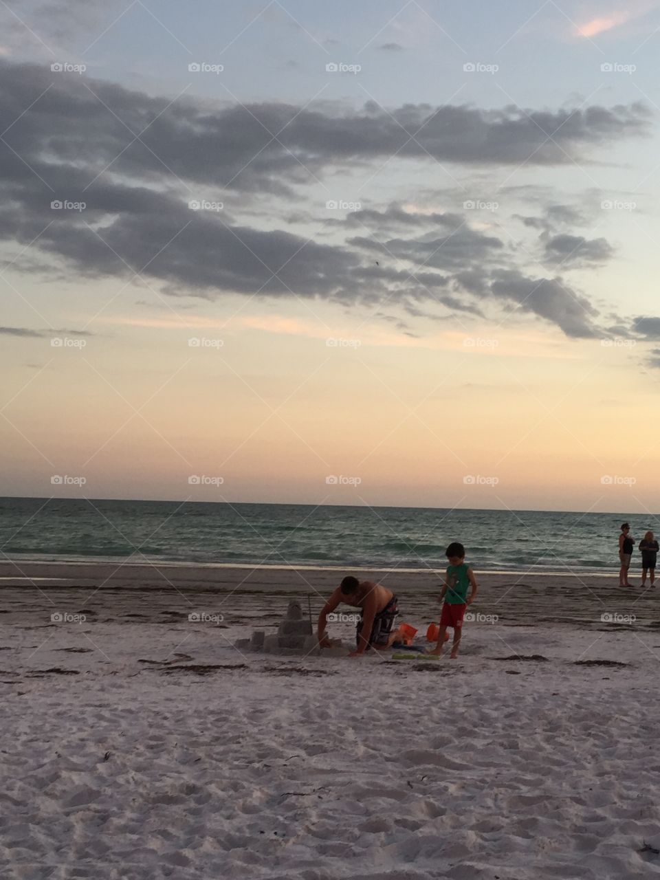 Sunset sandcastle 