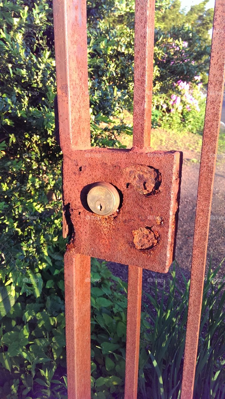 rusty gate lock