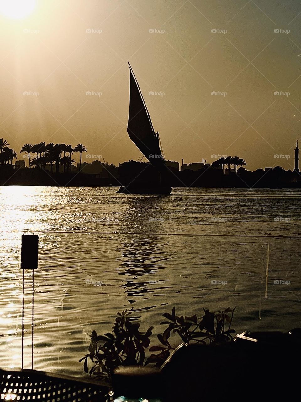 Sunset at nile river