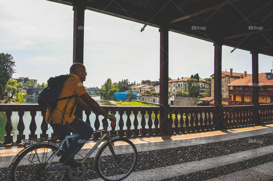 Biker on the Ponte Vecchio