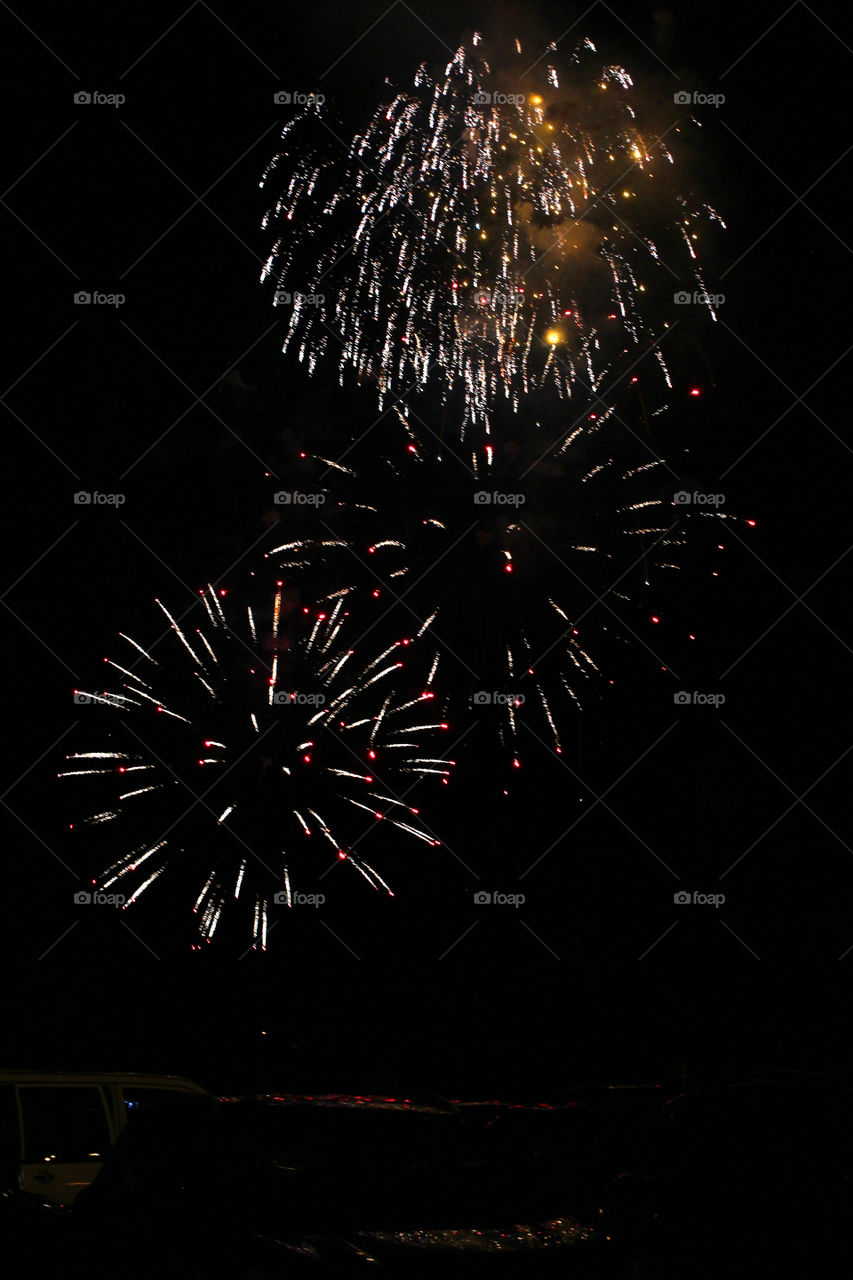 Fireworks, holiday, lights, flicker, splash, celebration, joy, sky, black sky, bright lights against the black sky, night, summer, night sky,
Bright lights of the salute against the black sky