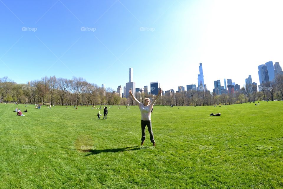 Happiness in Central Park New York 