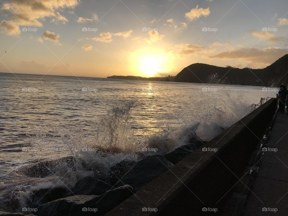 A bursting sunset delivers a dramatic finish for this photo.