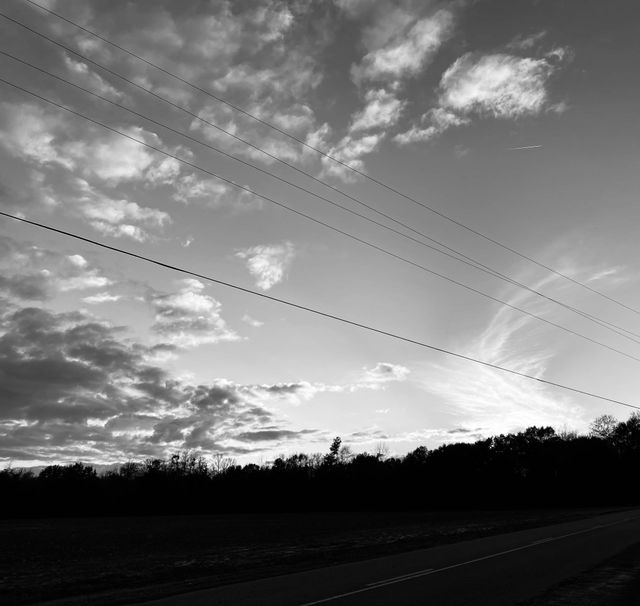 Black and white sky picture