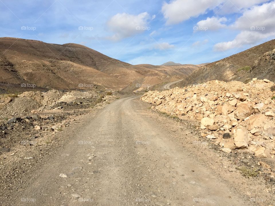 Deserted mountain road