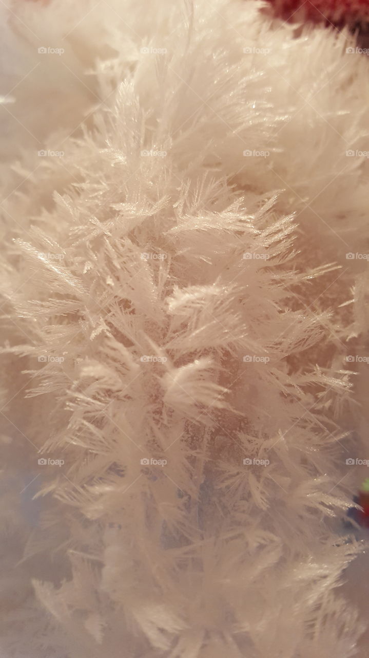 white, crisp almost fluffy ice