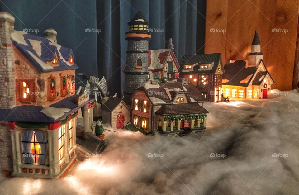 Setting up a Christmas village every year is our family tradition 