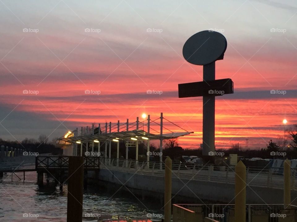 vibrant colours of the evening