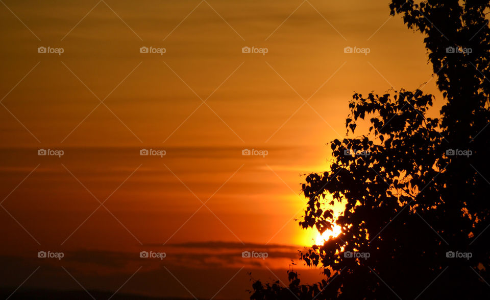 Sunset in Vestfold, Norway