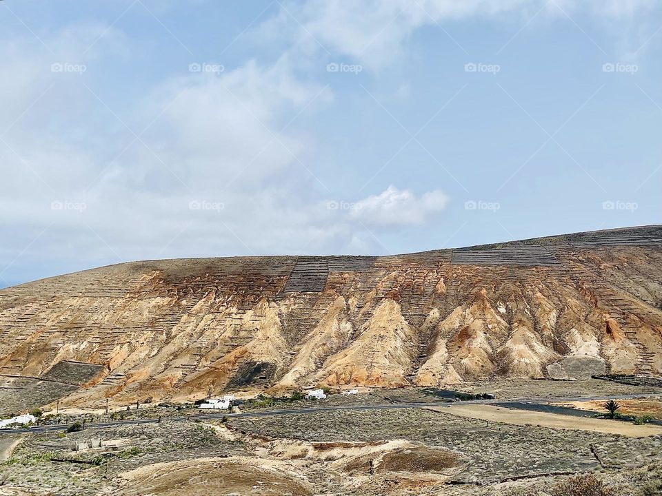 Rugged slope of Haría 