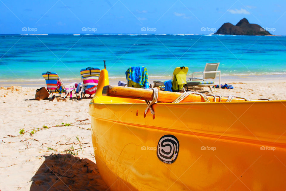 beach ocean water boat by winstonf