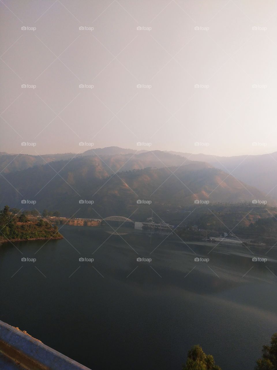 A panoramic view of the famous Tehri Lake at Chinyali Saud en route to Gangotri in the great Himalayan region
