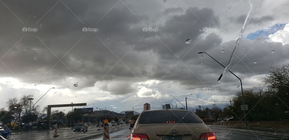 another rainy day, 53 degrees and hail, in AZ what???