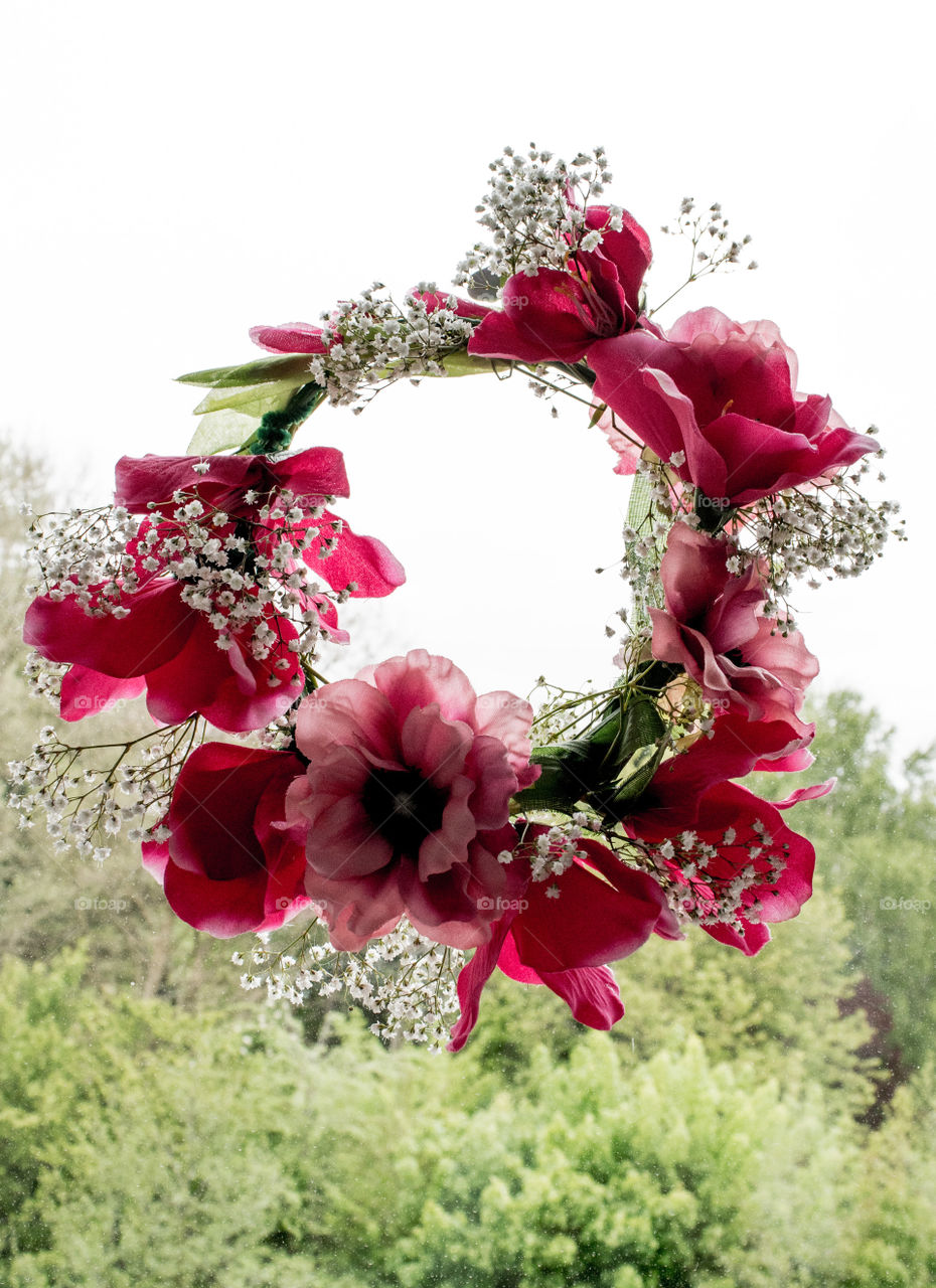 Pink flower crown