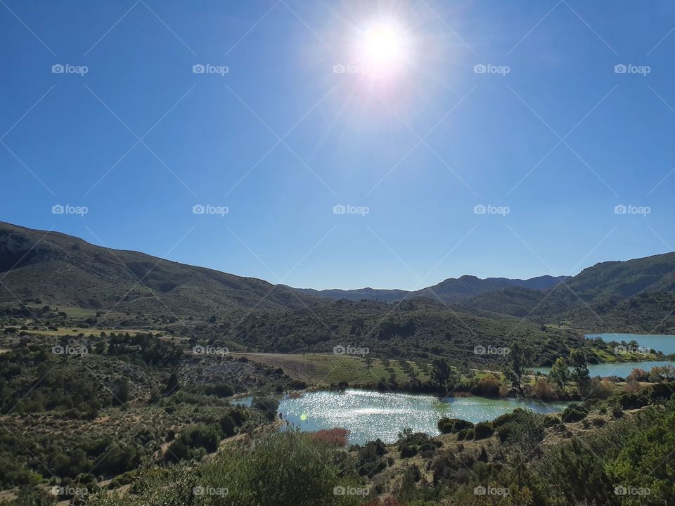 blue sky, lake, sun, Tunisialue