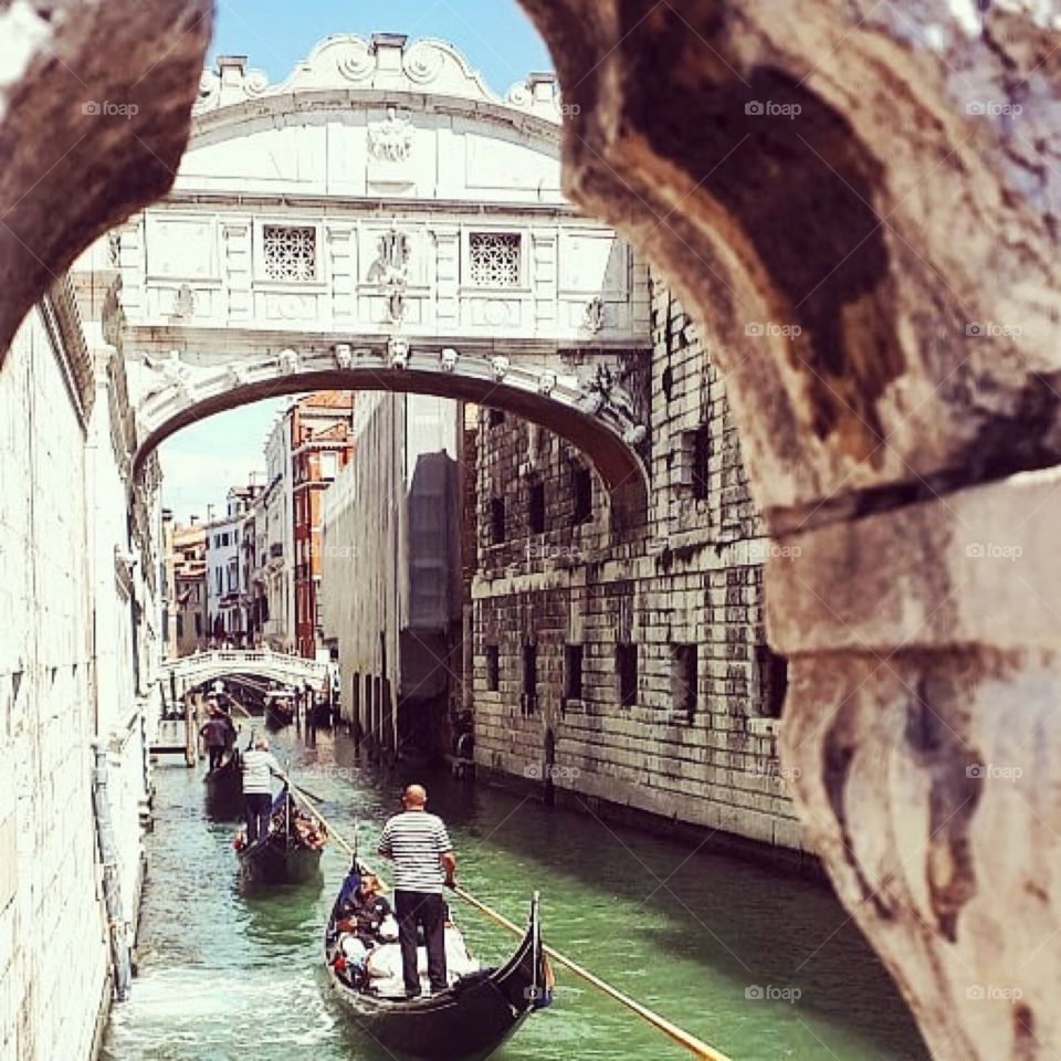Strolling while in Venice, Italy during Summer Break