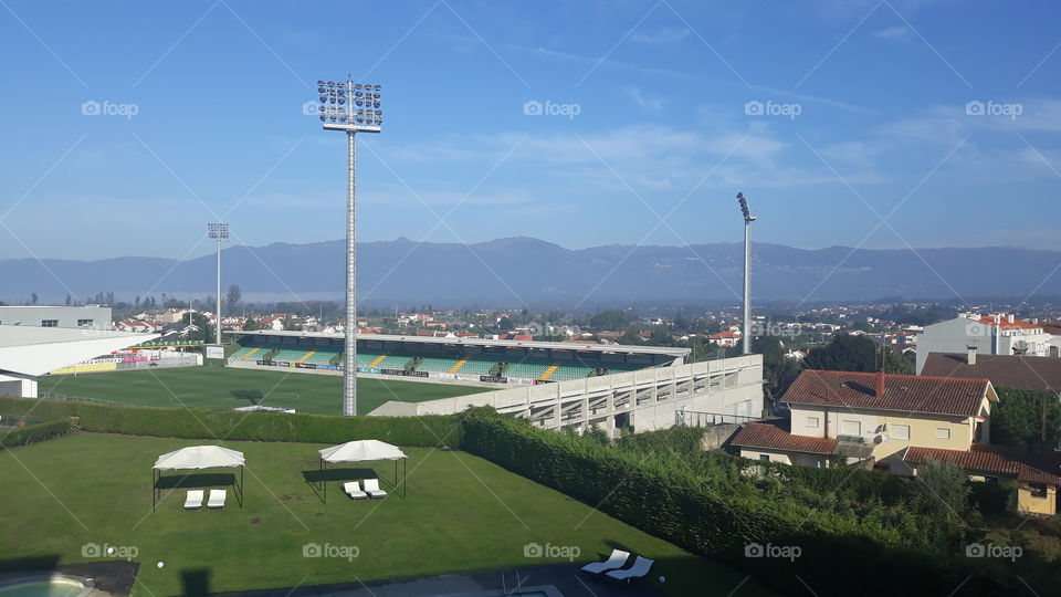 the stadium, the mountain and a nice morning