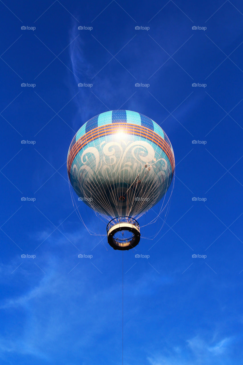 blue balloon in the blue sky