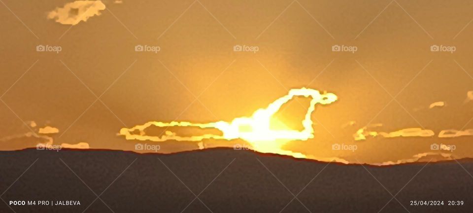 atardecer con ilusión optica