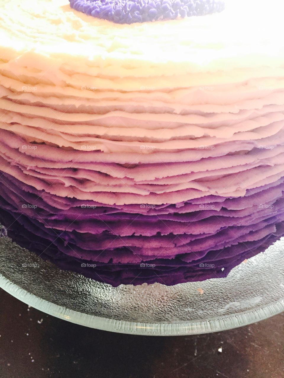 Buttercream ruffles. Rose tip cake decorating