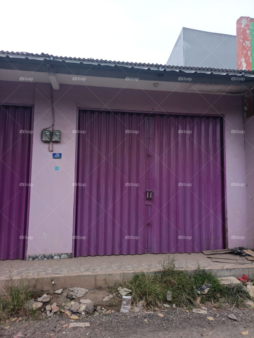 Purple Simple Building