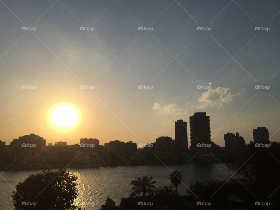  Sunset in the Nile Cairo, Egypt 