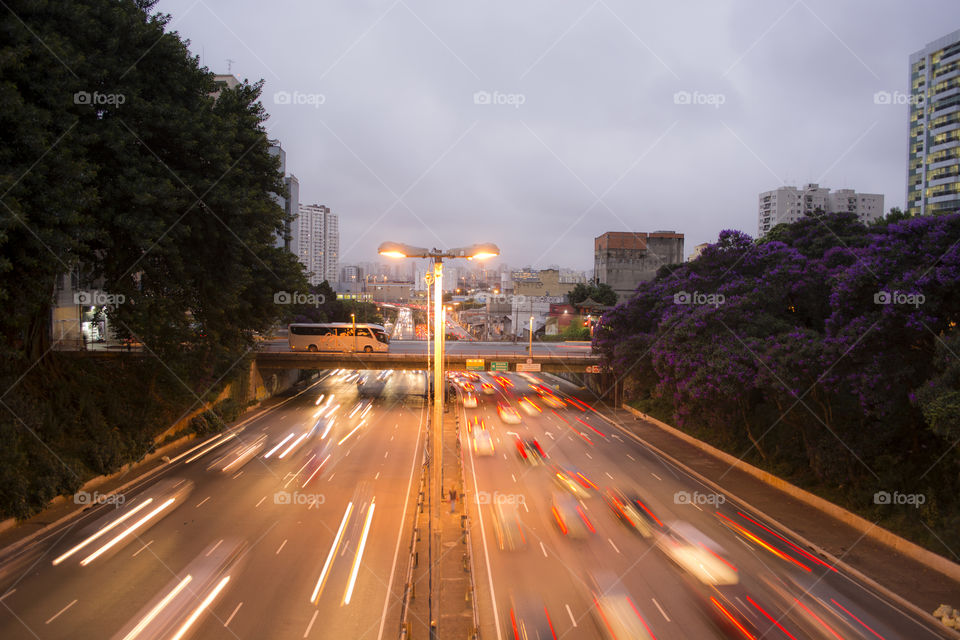 Cars on the highway