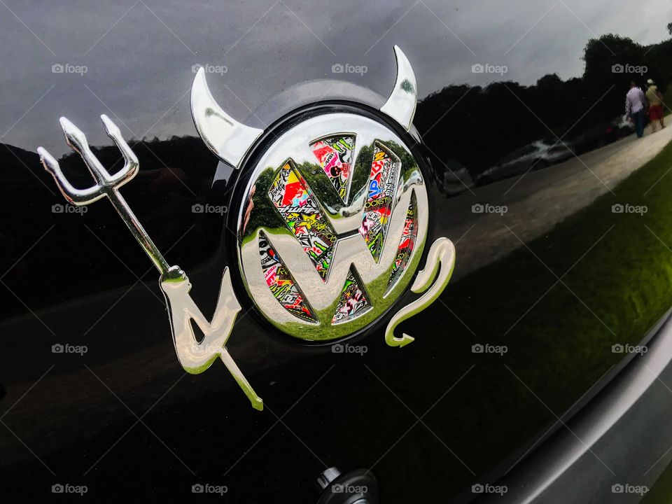 VW devil badge