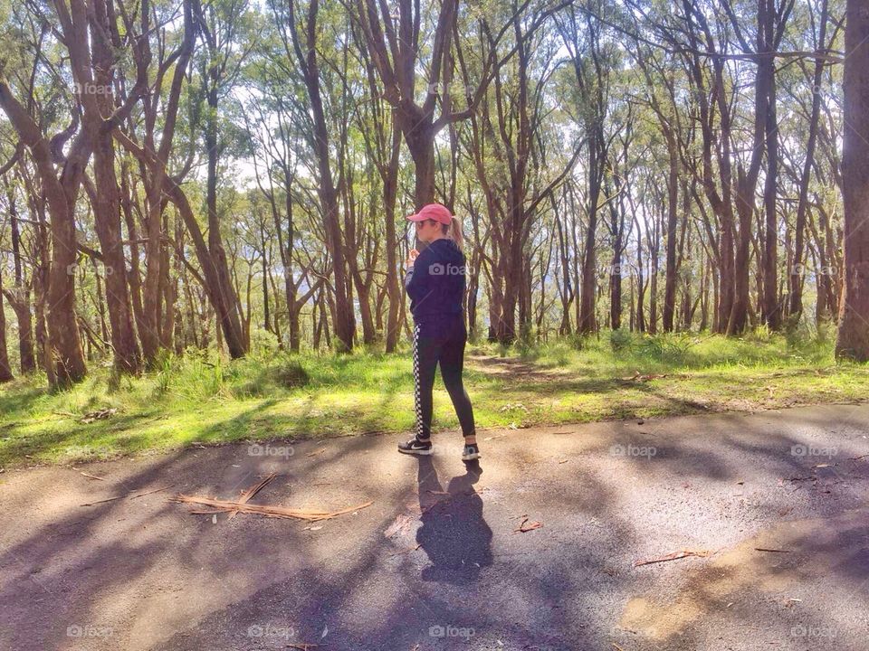 Hikes in my little pink hat 