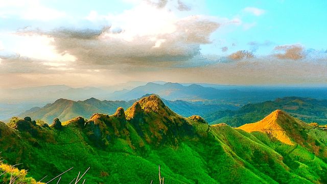 The Mountains - blue and green